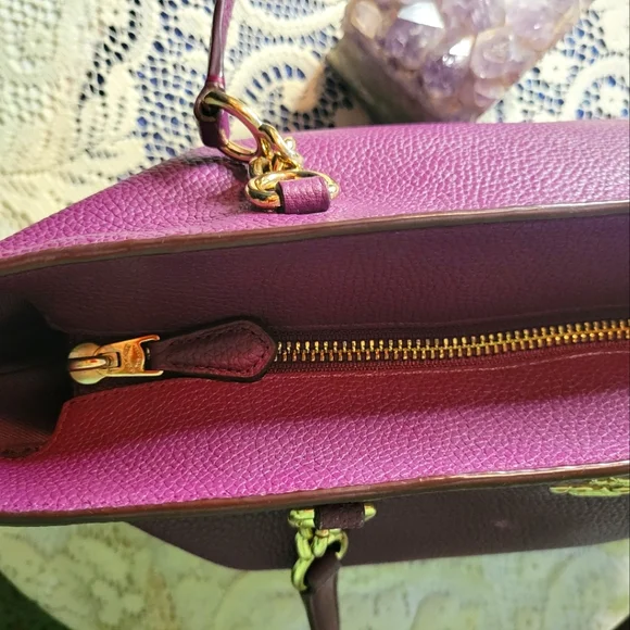Coach | Purple Pebbled Small Sohia Tote - Picture 6 of 16